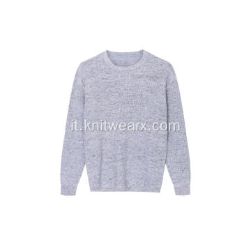 Pullover oversize lavorato a maglia da uomo con punto shaker e colore spray